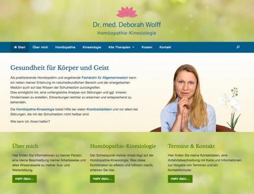 Website Dr. Wolff mit WordPress